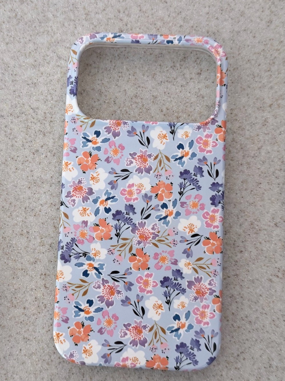 Floral Pastel Phone Case - Lavender with Peach & Purple iPhone 17 Pro Max
